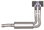 Gibson 88-93 Chevrolet C1500 Cheyenne 5.7L 2.5in Cat-Back Super Truck Exhaust - Stainless; 1988-1993