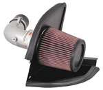 K&N Typhoon Air Intake System For Mazda 3 Mazdaspeed L4-2.3L Turbo (silver); 2007-2009