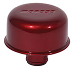 Moroso Valve Cover Breather - 1.22in Diameter - One Piece Push-In Type - Red Powder Coat