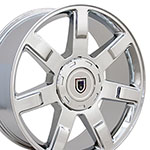 OE Wheels 22 Replica Wheel CA80 Escalade Rim 22x9 Chrome Wheel Chevrolet C2500 1988-2000; 1988-2000