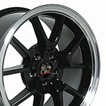 OE Wheels 18 Replica Wheel FR05 Mustang FR500 Rim 18x9 Black Wheel Ford Mustang 1994-2004; 1994-2004