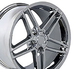 OE Wheels 17 Replica Wheel CV07A C6 Z06 Rim 17x9.5 Chrome Wheel Chevrolet Corvette 1988-1996; 1988-1996