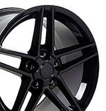 OE Wheels 18 Replica Wheel CV07A C6 Z06 Rim 18x9.5 Black Wheel Chevrolet Corvette (front only) 2005-2013; 2005-2013