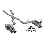 QTP Jeep Cherokee Trackhawk Screamer Cat-Back Exhaust with Polished Tips; 2018-2022