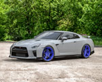 VR Forged D10 Wheel Package Nissan GT-R 20x10 20x12 Dark Blue; 2009-2021