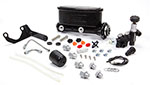 Wilwood HV Tandem M/C Kit w L/H Bracket & Prop Valve - 1in Bore Black