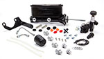 Wilwood HV Tandem M/C Kit w L/H Bracket & Prop Valve - 7/8in Bore Black-W/Pushrod