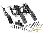 Wilwood Pedal Assembly Floor Mount-Brake Clutch & Throttle w/ Throttle Linkage