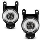 Winjet 1992-1999 Pontiac Bonneville Halo Projector Fog Light - Clear