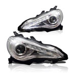 Winjet 2012-2016 Toyota 86 Projector Drl Head Lights - (Chrome / Clear)