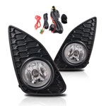 Winjet 2012-2014 Toyota Yaris 4 Dr (Se Model Only)Fog Light - Clear (Wiring Kit Included); 2012-2014