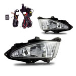 Winjet 2007-2010 Hyundai Elantra Fog Lights Wiring Kit Included - Clear (Excludes Touring Wagon); 2007-2010