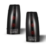 Winjet 1992-1999 Gmc Suburban Altezza Tail Lights - Black / Smoke; 1992-1999