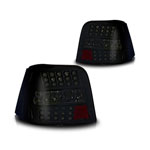 Winjet 1999-2004 Volkswagen Golf Iv Led Tail Light - Black / Smoke