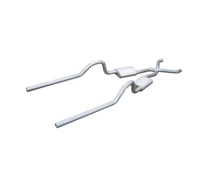 Pypes Exhaust SMB10 | Pypes Mopar B-Body 2.5" Crossmember Back w/ X-Pipe System - No Mufflers; 1966-1974