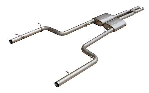 Pypes Exhaust SMC24S | Pypes Charger V8 5.7L Cat-back System w/ Street Pro Mufflers - 409 Stainless; 2011-2014