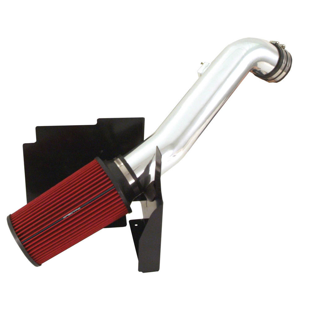 Spectre 9904 | 01-04 GM Truck V8-6.6L DSL Air Intake Kit - Clear Anodized w/Red Filter; 2001-2004