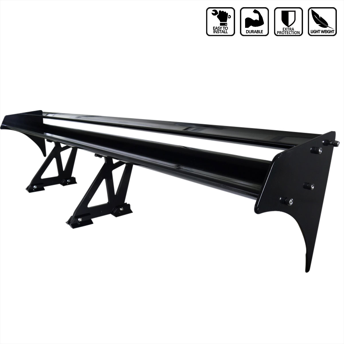 Spec-D Tuning spl-gt002dd52bk | SPEC-D Tuning 002 Style Double Deck Spoiler Black