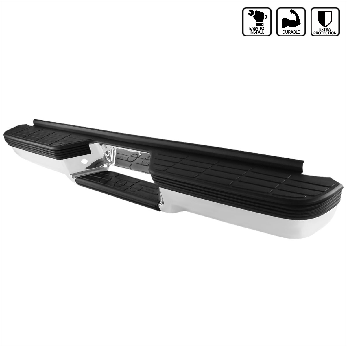 Spec-D Tuning srb-c1088afcr-fs | SPEC-D Tuning Chevrolet C10 Fleetside Rear Step Bumper Chrome; 1988-2000