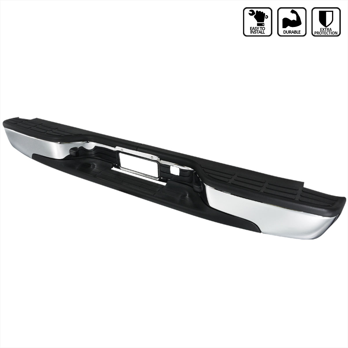 Spec-D Tuning srb-siv99cr-fs | SPEC-D Tuning Chevrolet Silverado Rear Bumper Step - Chrome - Fits Fleetside; 1999-2006