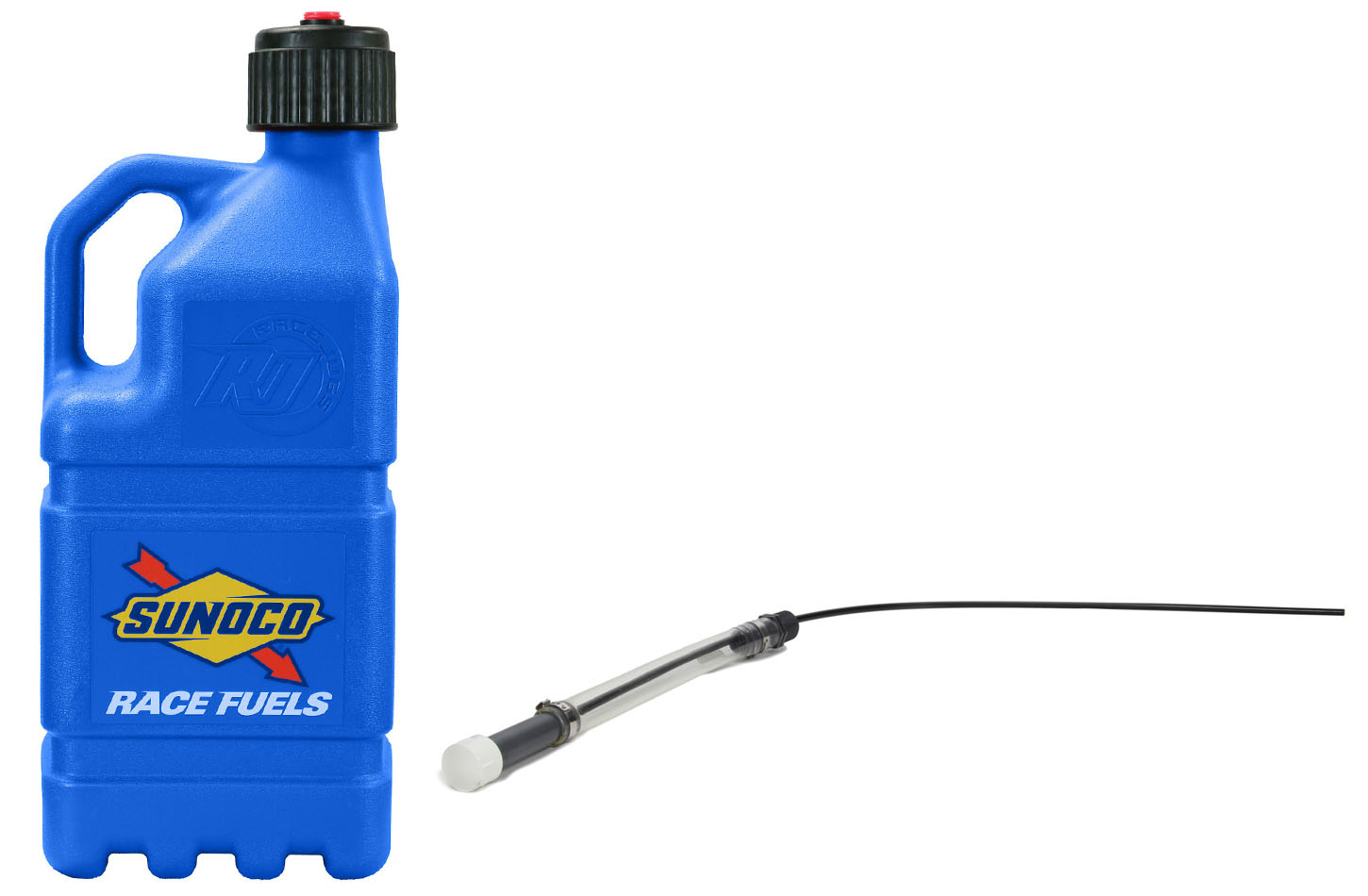 Sunoco Race Jugs r7200blhose | SUNOCO RACE JUGS Blue Sunoco Race Jug Gen 2 w/ Filler Hose