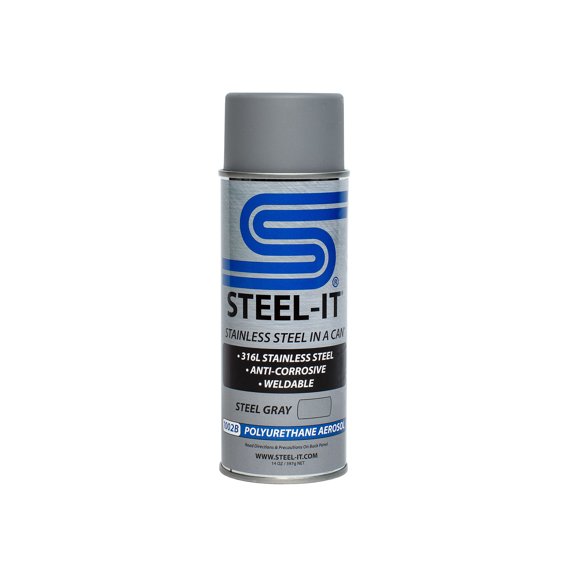 Steel-It stl1002b | STEEL-IT Steel Gray Polyurethane 14oz Can