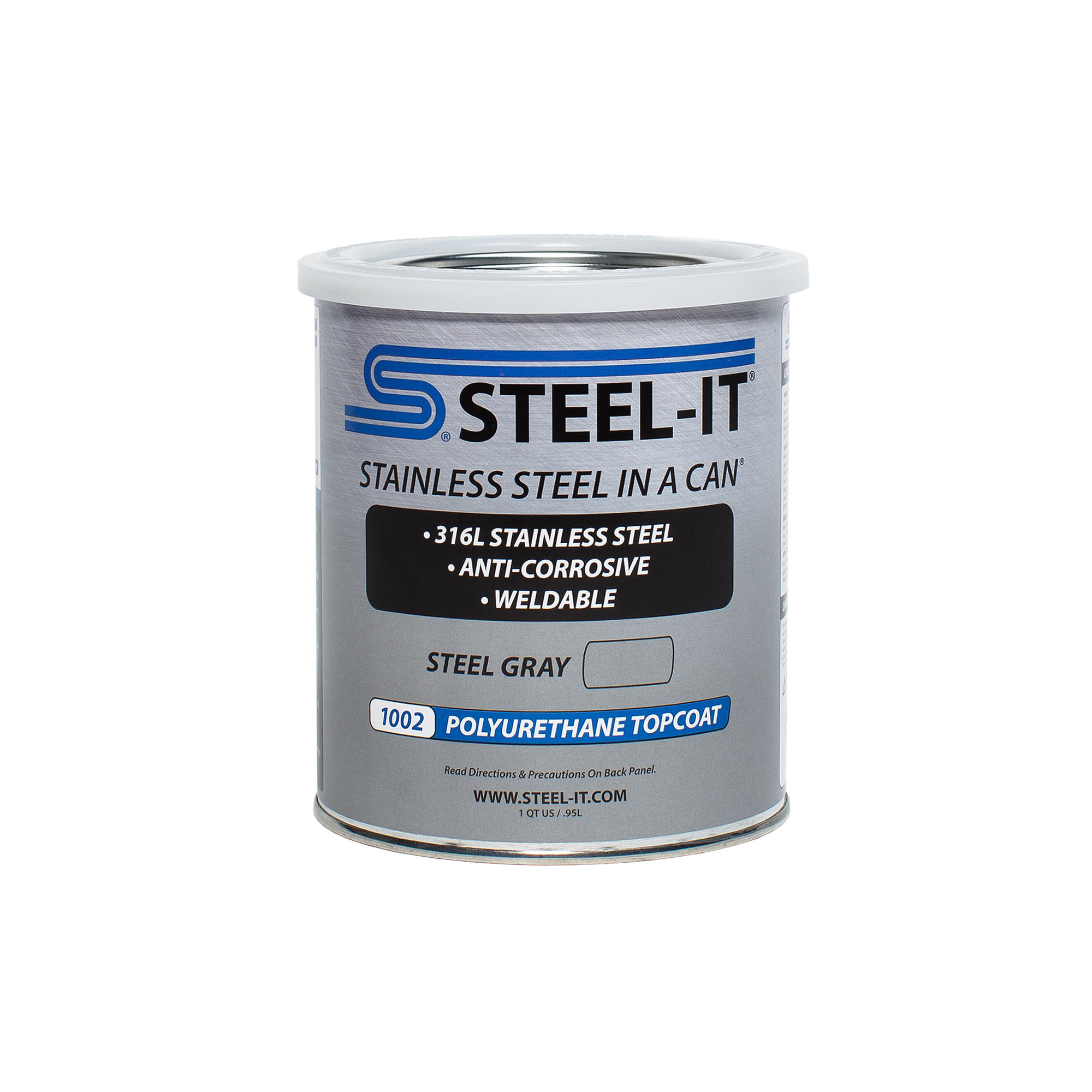 Steel-It stl1002q | STEEL-IT Steel Gray Polyurethane 1 Quart