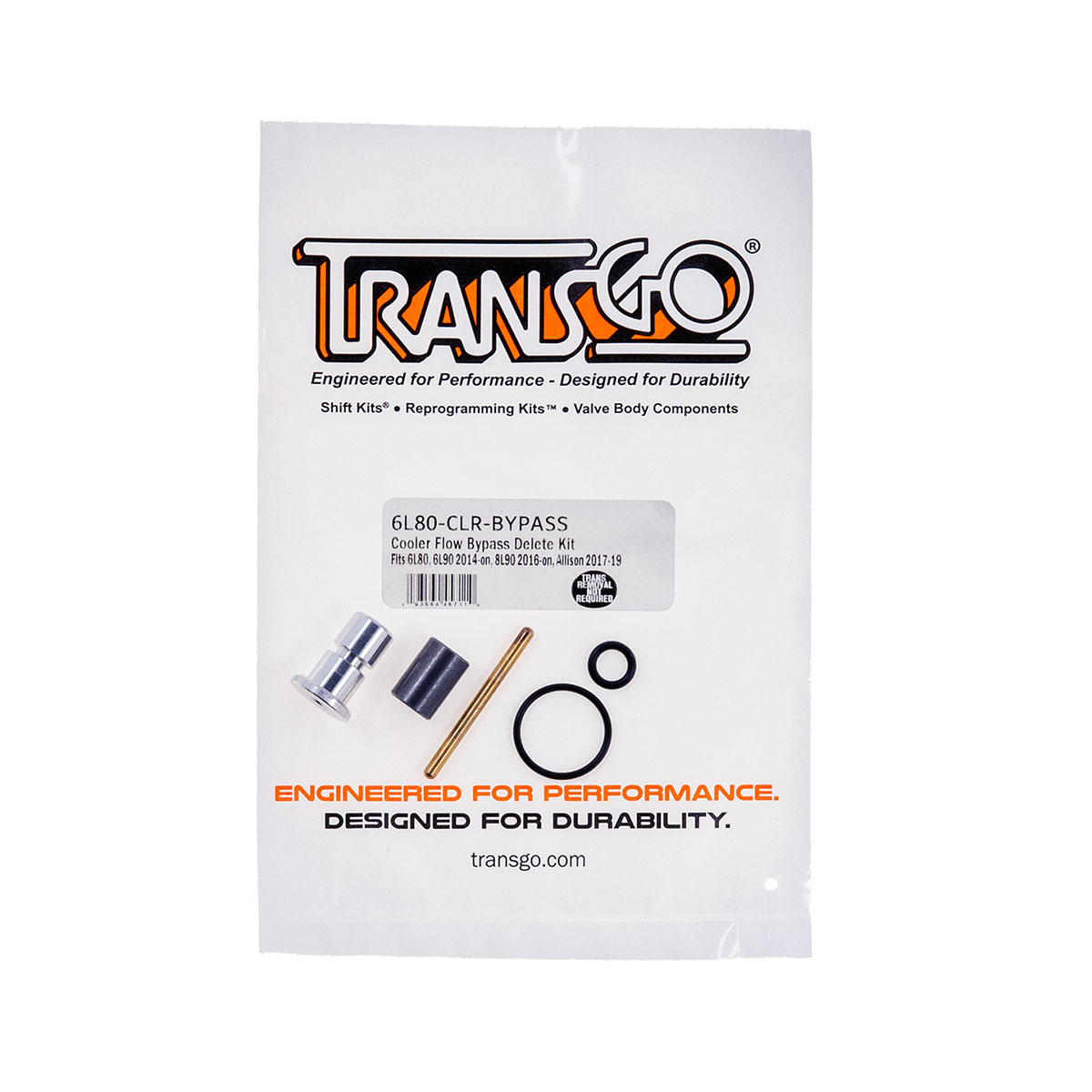 Transgo 6l80clrbypass | TRANSGO Cooler Flow Bypass Delete Kit GM 6L80/6L90