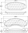 Stoptech 309.00500 | StopTech Sport Brake Pads Ford Bronco, Front; 1976-1985 Alternate Image 1