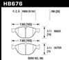 Hawk Performance HB676F.780 | Hawk 06-10 BMW M5/M6 HPS Street Front Brake Pads; 2006-2010 Alternate Image 2