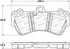 Stoptech 308.10070 | StopTech Street Brake Pads Porsche Cayenne 330mm Front Disc, Front; 2004-2010 Alternate Image 1