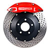 Stoptech 83.055.4300.72 | StopTech Acura NSX Big Brake Kit ST-40 Red Calipers & 2-Piece No Coating Drilled Rotors, Front; 1991-2005 Alternate Image 5