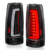 ANZO 311344 | 1999-2000 Cadillac Escalade LED Taillights Black Housing Clear Lens Pair; 1999-2000 Alternate Image 1