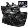 SPYDER 5009661 | Spyder Chevrolet Avalanche Halo LED ( Replaceable LEDs ) Projector Headlights - Smoke - (PRO-YD-CSUB07-HL-SM); 2007-2012 Alternate Image 1