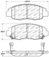 Stoptech 309.07640 | StopTech Sport Brake Pads Acura EL, Front; 1997-2005 Alternate Image 2