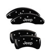 MGP 42007SJEPBK | 4 Caliper Covers Engraved Front & Rear JEEP Black finish silver ch; 2012-2012 Alternate Image 6