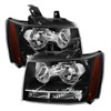 SPYDER 9022777 | Xtune Chevy Suburban 1500/2500 07-14 Crystal Headlights Black HD-JH-CSUB07-AM-BK; 2007-2014 Alternate Image 1