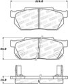 Stoptech 308.02560 | StopTech Street Brake Pads Honda Civic, Front; 1984-1987 Alternate Image 1