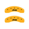 MGP 42007SJEPYL | 4 Caliper Covers Engraved Front & Rear JEEP Yellow finish black ch; 2012-2012 Alternate Image 3