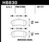 Hawk Performance HB830Z.667 | Hawk 13-16 Mercedes-Benz SL63 AMG/SL65 AMG Perfromance Ceramic Street Rear Brake Pads; 2013-2016 Alternate Image 2