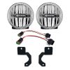 KC HiLiTES 504 | 18-23 Jeep JL/JT 4in. Gravity G4 LED Light 10w SAE/ECE Clear Fog Beam (Pair Pack System); 2018-2023 Alternate Image 2