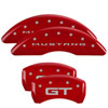 MGP 10200S2MGRD | 4 Caliper Covers Engraved Front 2015/Mustang Engraved Rear 2015/GT Red finish silver ch; 2015-2022 Alternate Image 7