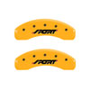 MGP 10119SSPOYL | 4 Caliper Covers Engraved Front & Rear SPORT Yellow finish black ch; 2011-2014 Alternate Image 3