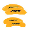 MGP 10119SEDGYL | 4 Caliper Covers Engraved Front & Rear Edge Yellow finish black ch; 2011-2014 Alternate Image 6