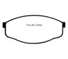 EBC dp6419 | 84-93 Toyota Pick-Up 1/2 Ton 2WD Greenstuff Front Brake Pads; 1984-1993 Alternate Image 1