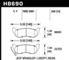 Hawk Performance HB690Y.550 | Hawk 03-07 Jeep Liberty (KJ) / 03-06 Jeep Wrangler (w/ Rear Disc Brakes) LTS Street Rear Brake Pads; 2003-2007 Alternate Image 2