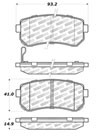 Stoptech 305.11570 | StopTech Street Select Brake Pads Hyundai Accent, Rear; 2006-2007 Alternate Image 1