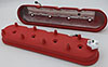 Granatelli Motor Sports 640363 | Granatelli 96-22 GM LS Tall Valve Cover w/Integral Angled Coil Mounts - Red Wrinkle (Pair); 1996-2022 Alternate Image 3