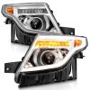 ANZO 111576 | 11-15 Ford Explorer Projector Headlights w/ Light Bar Chrome Housing w/ Amber light; 2011-2015 Alternate Image 1