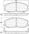 Stoptech 308.08640 | StopTech Street Brake Pads Kia Sorento, Front; 2003-2009 Alternate Image 1